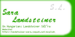 sara landsteiner business card